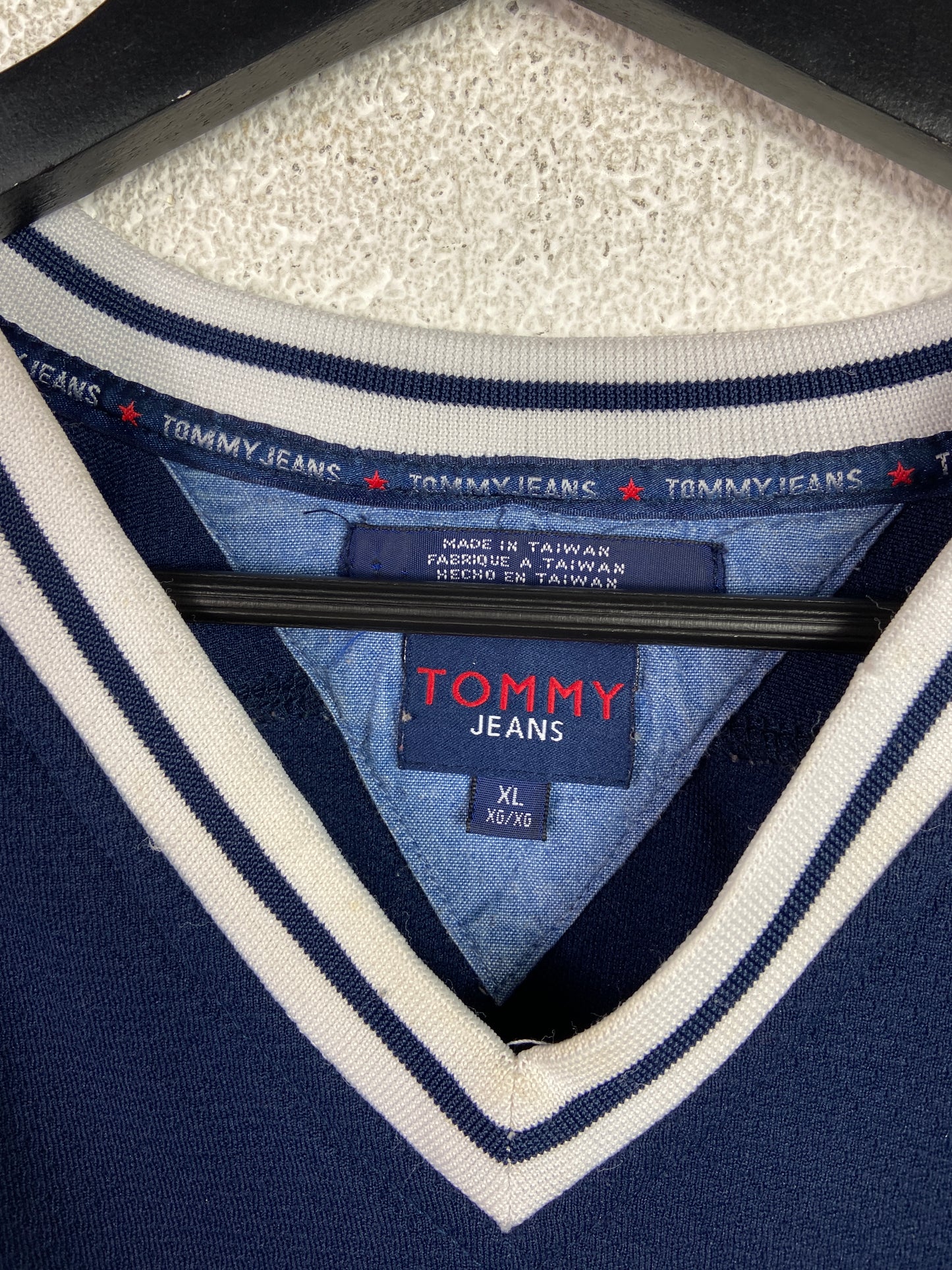 VTG Tommy Jeans 485 Hockey Jersey Sz XL