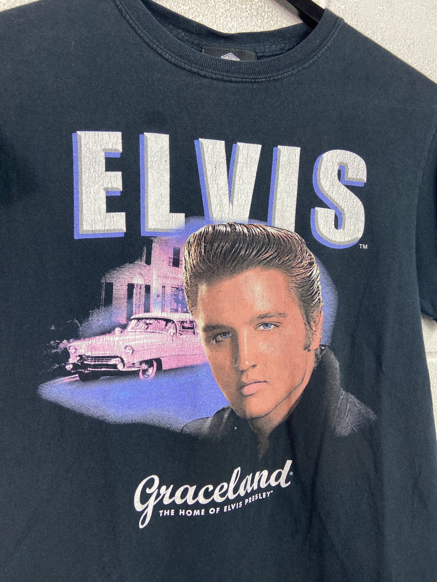 VTG Elvis Graceland Portait Tee Sz S