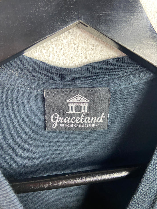 VTG Elvis Graceland Portait Tee Sz S