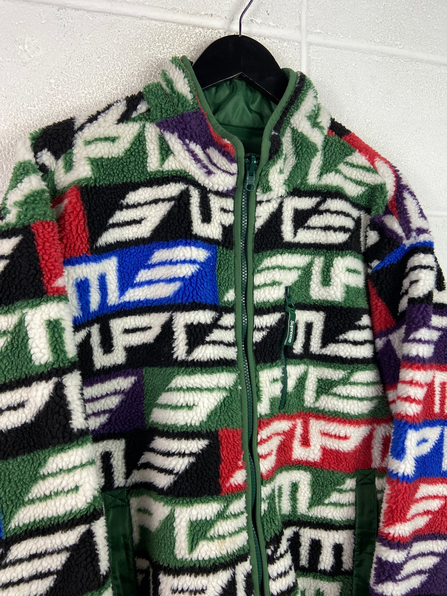 Supreme Geo Reversible Windstopper FW22 Fleece Jacket Sz L