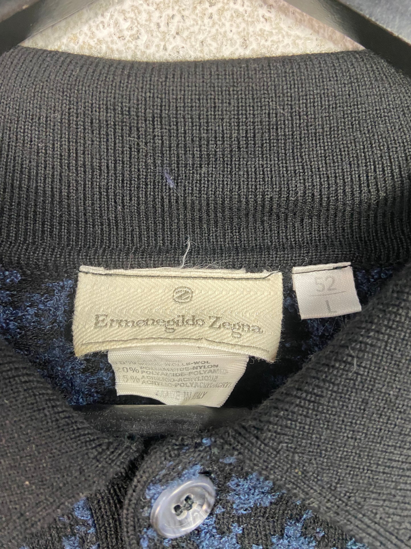 VTG Ermenegildo Zegna Wool LS Polo Sz XL/2XL