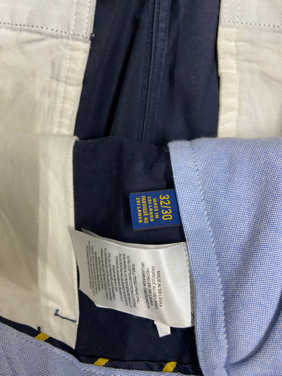 Polo Ralph Lauren Navy Blue Chino Embroidered Pants Sz 32x30