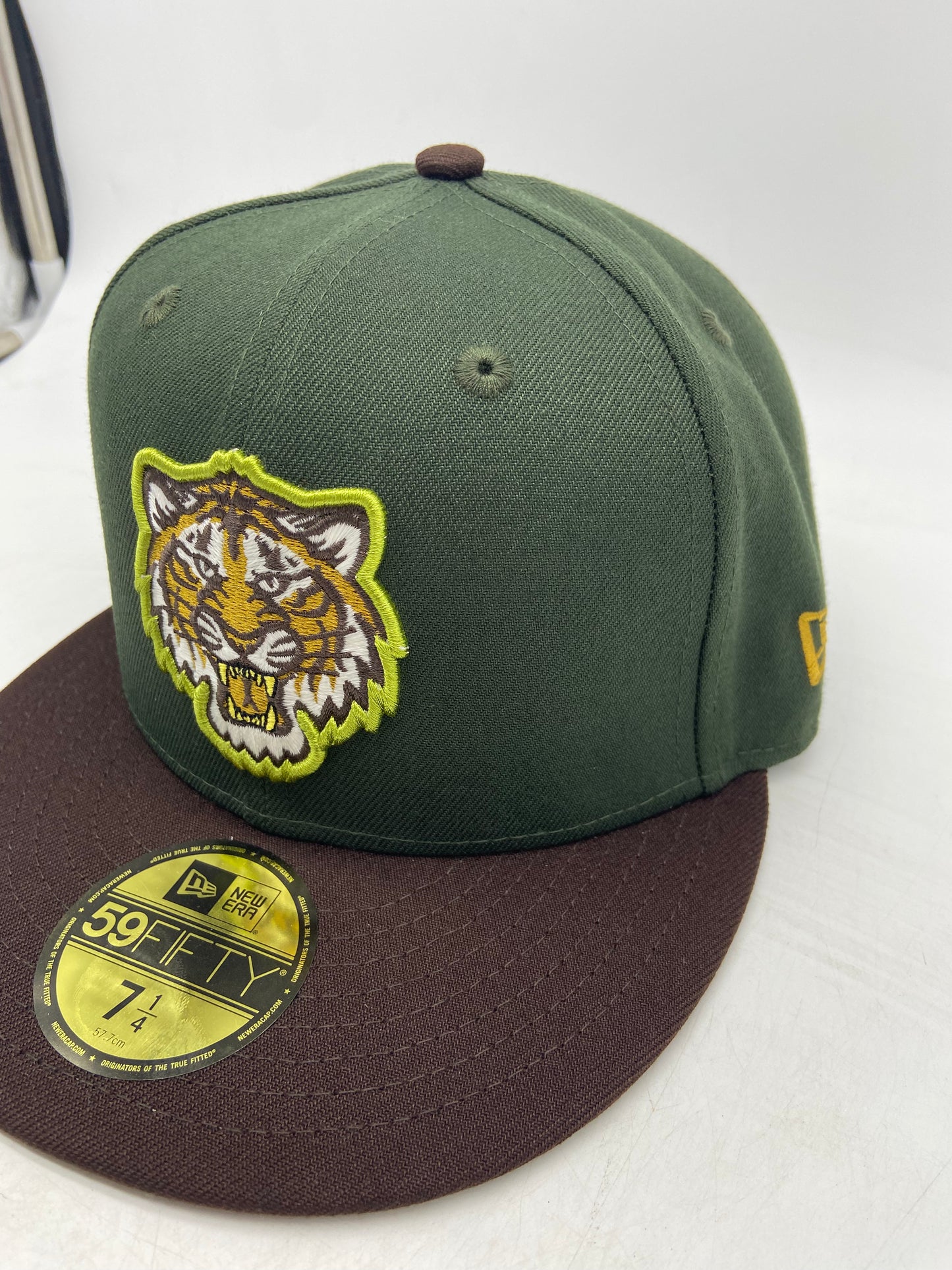 Detroit Tigers 2000 Olive/Brown Fitted Hat