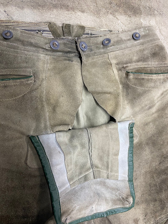 VTG German 50's Lederhosen Shorts Sz 32