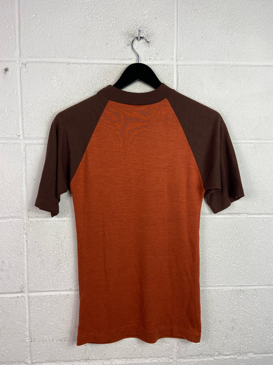 VTG Brown/Orange Put On Shop Tee Sz XS