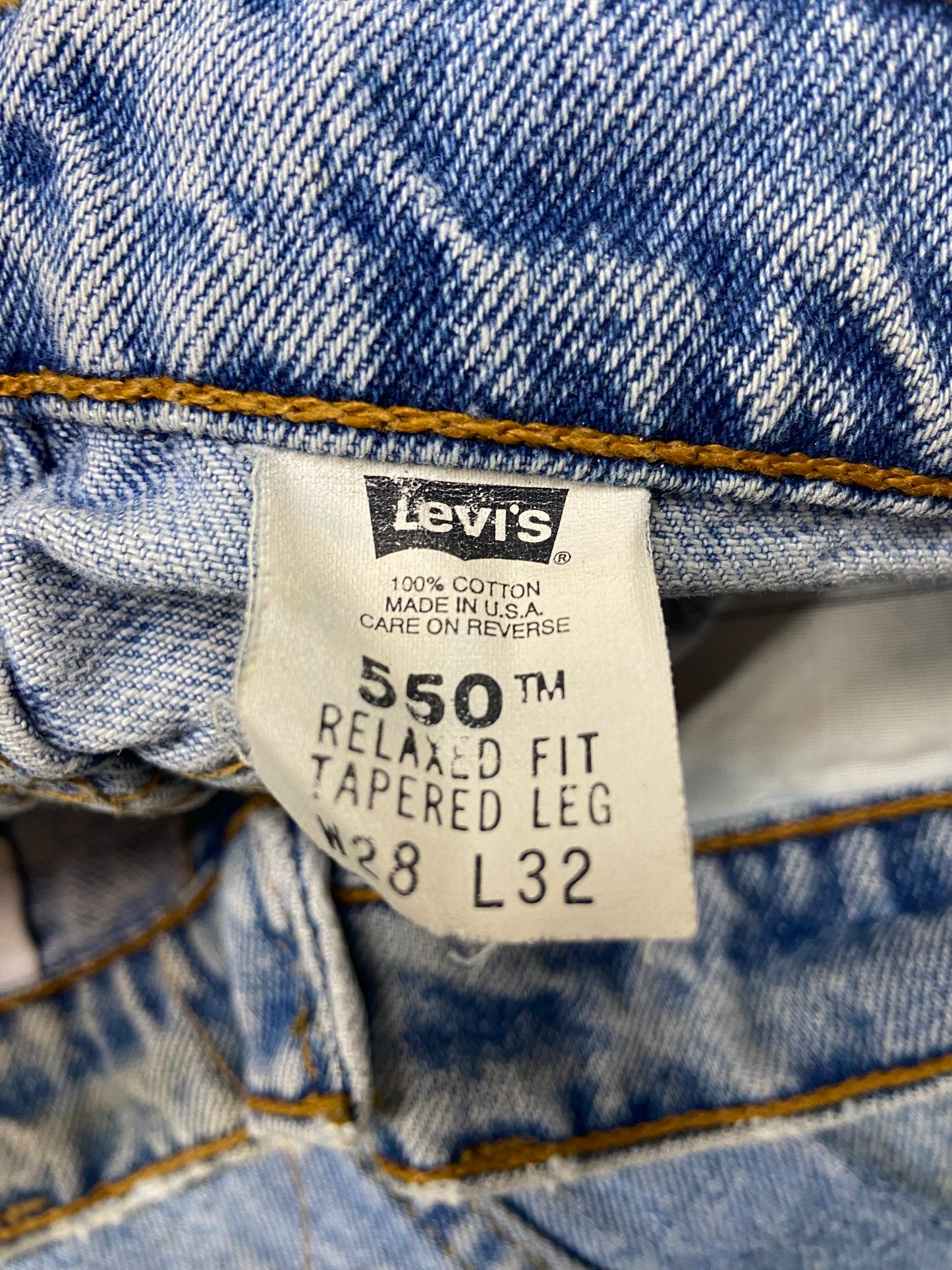 VTG Levi's 550 Relaxed Fit Tapered Jeans Sz 28x32