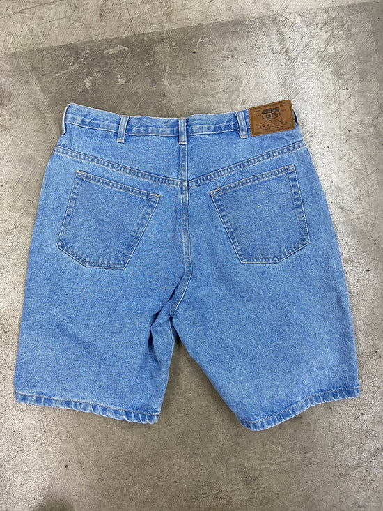 VTG Route 66 Relaxed Fit Light Wash Denim Shorts Sz 34