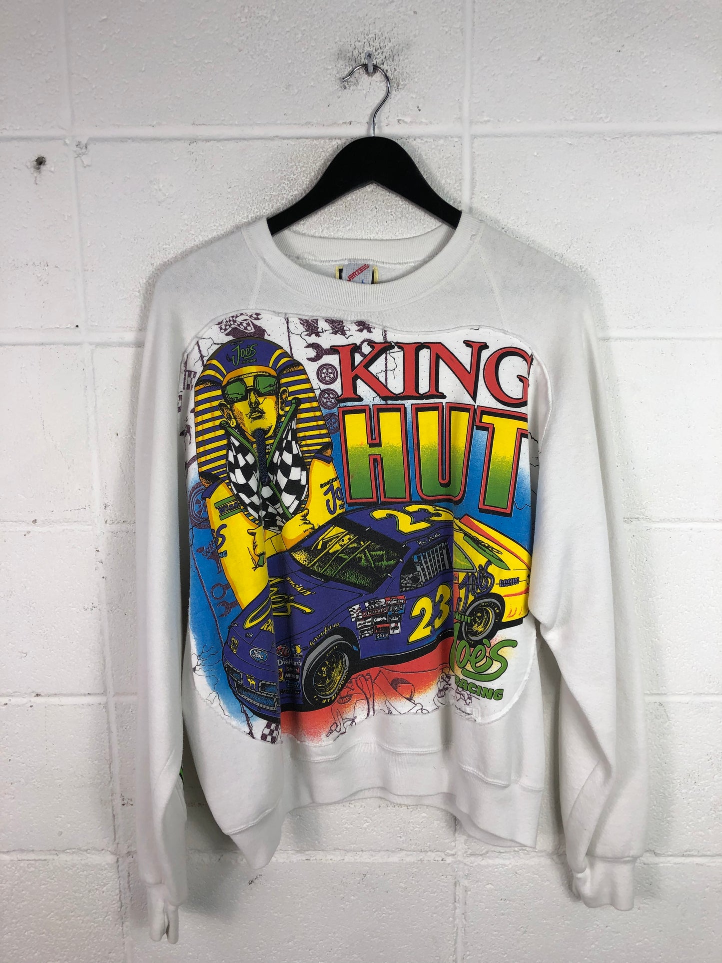 VTG Reworked King Hut Nascar Crewneck Sz XL