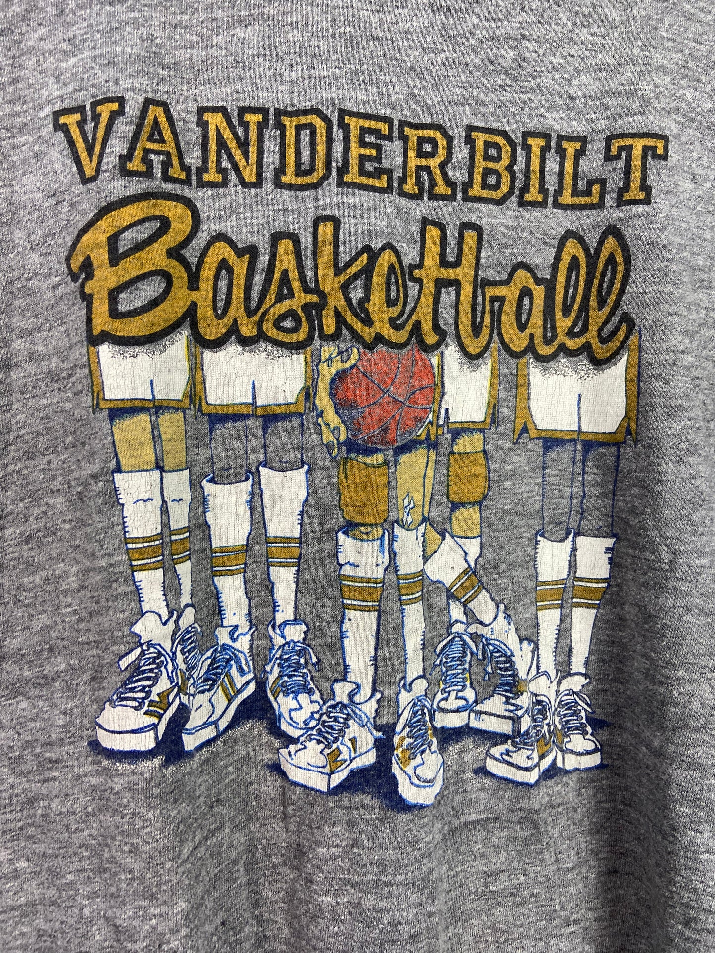 VTG Vanderbilt Commodores Artistic Starting 5 Graphic Tee Sz M