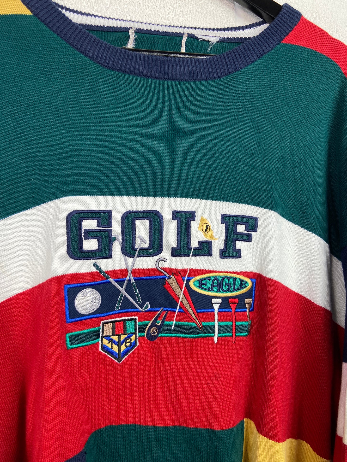 VTG Golf Eagle Multicolor Sweater Sz XL