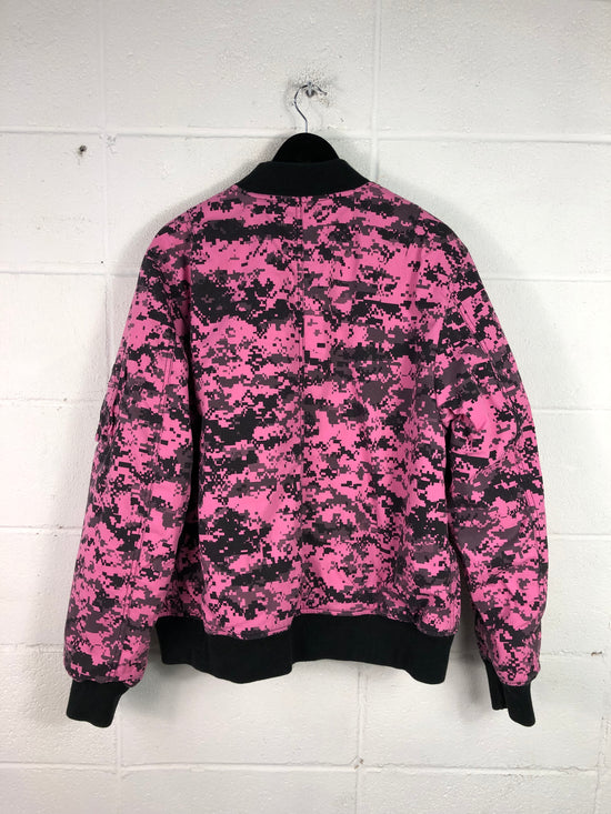 Supreme Digi Camo MA-1 Reversible Pink/Orange Jacket Sz L