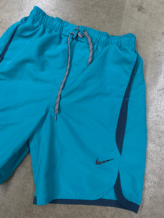 Y2K Nike Teal Board Shorts Sz M