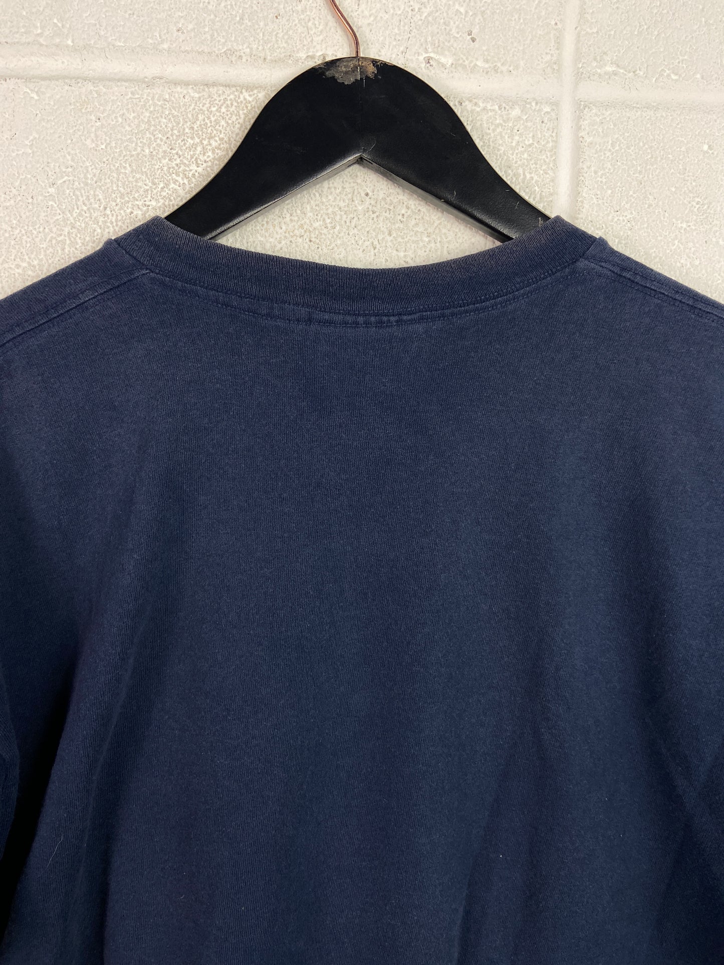 VTG Milwaukee Braves Retro MLB Logo Navy Tee Sz XL