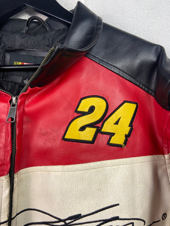 VTG Jeff Gordon Sprint Leather Racing Jacket Sz L