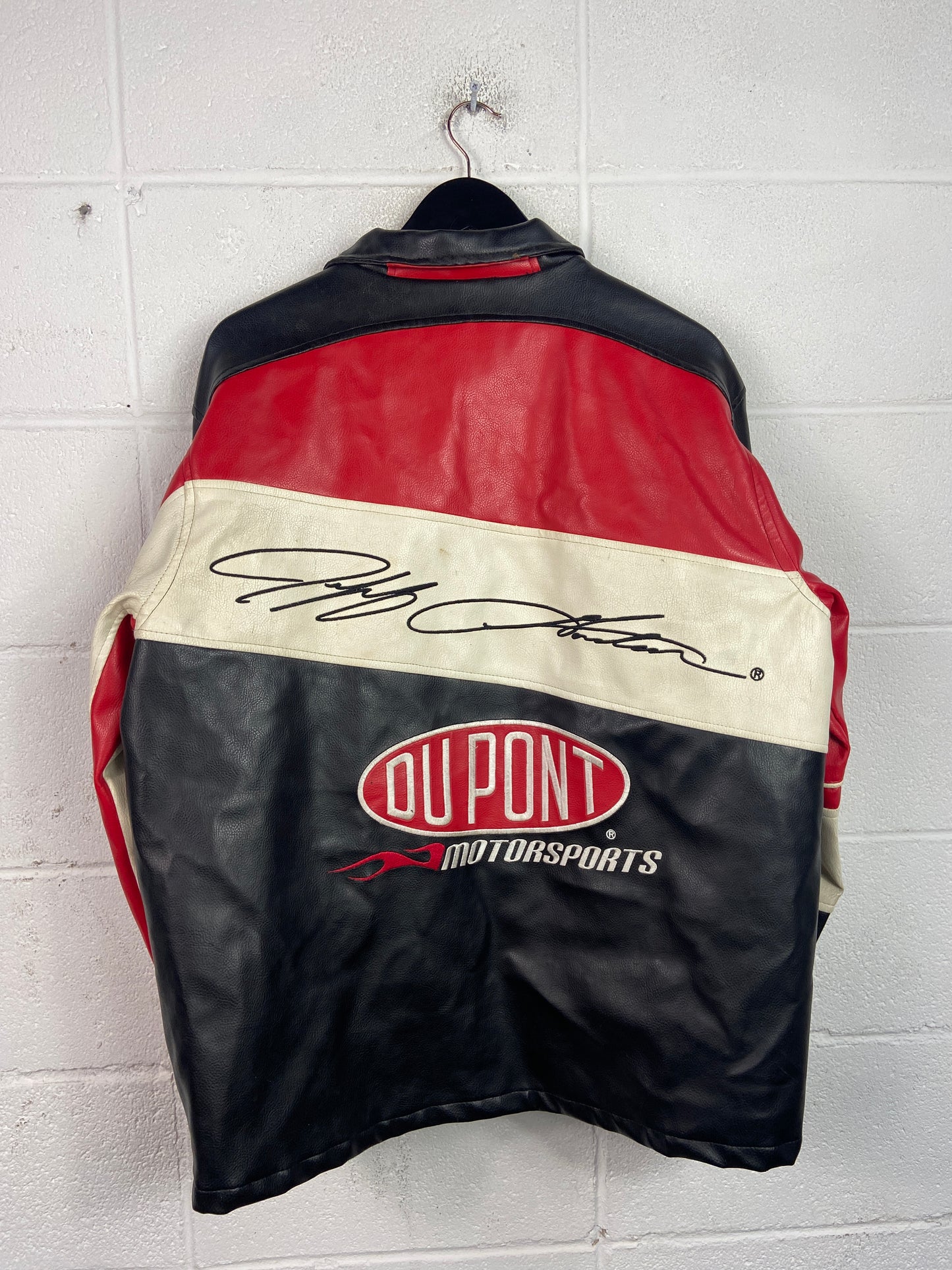 VTG Jeff Gordon Sprint Leather Racing Jacket Sz L