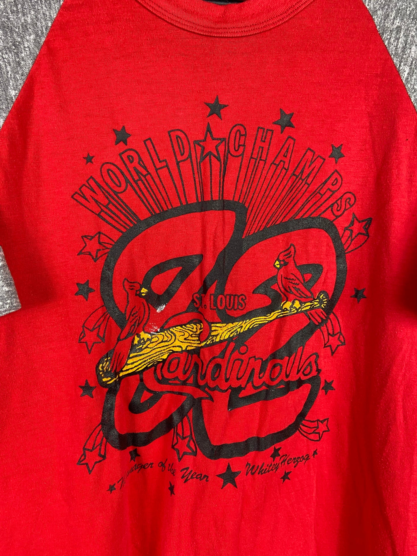 VTG St Louis Cardinals World Champs 82 Tee Sz L