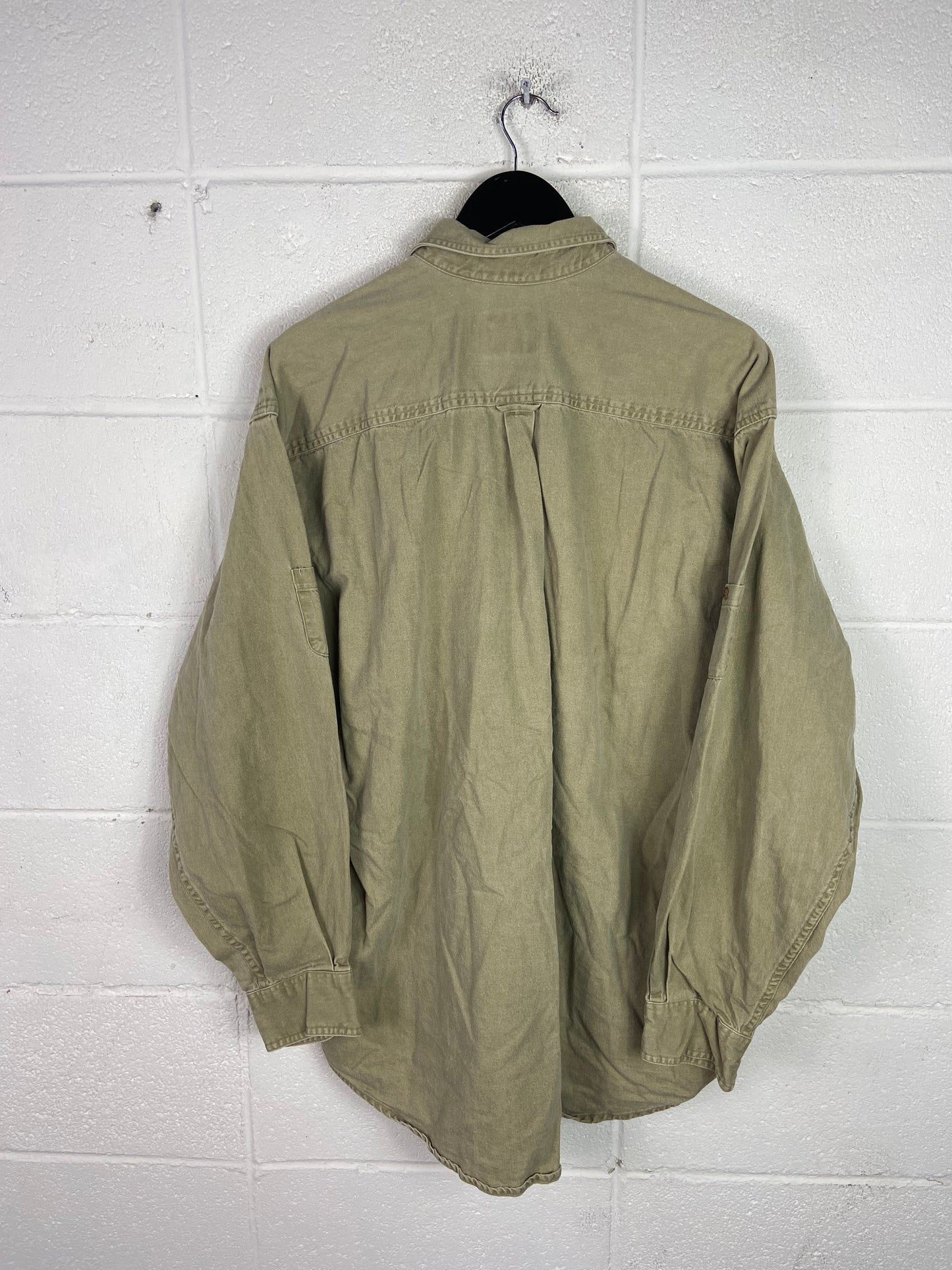 VTG Camel Safari Guide Button Up Shirt Sz XL