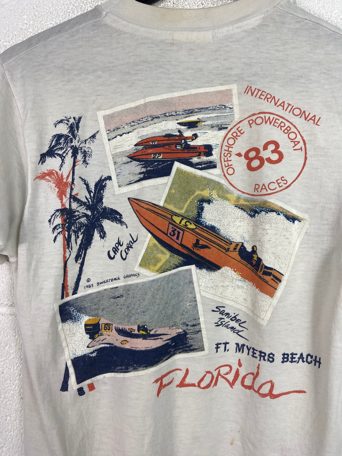 VTG 1983 Florida Offshore Powerboat Races Tee Sz S/M