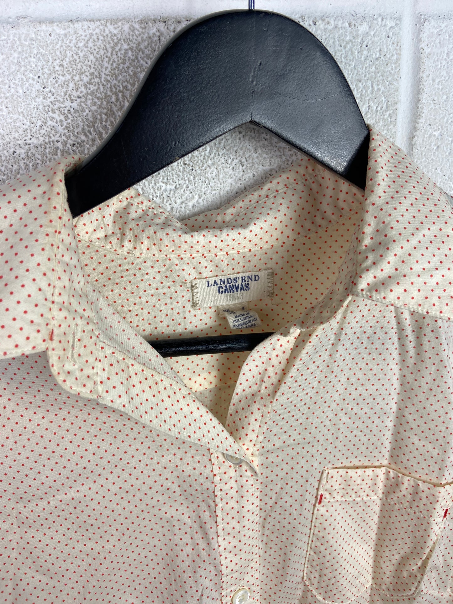 VTG Polka Dot Button-Down Sz WMNS 4