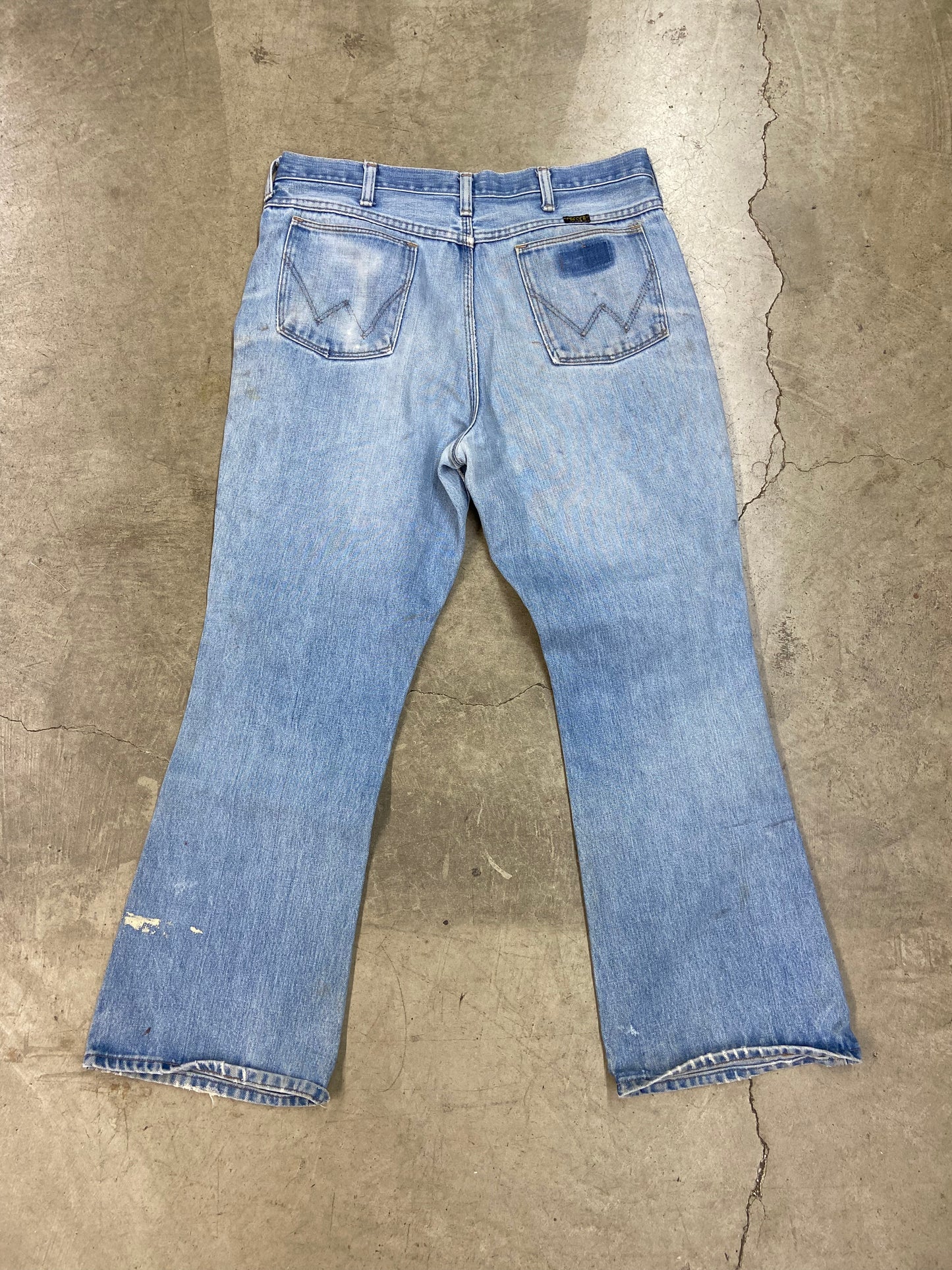 VTG 70's Wrangler Slight Flare Jeans Sz 36x28.5