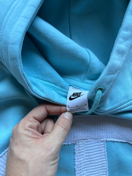 David Turner Peace Sign Reworked Baby Blue Nike Hoodie Sz M