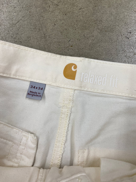 Carhartt White Double Knee Pants Sz 34x32