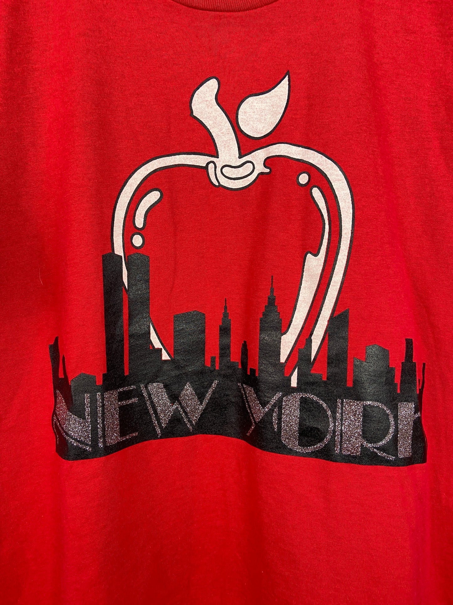 VTG New York Red Skyline Tee Sz XL
