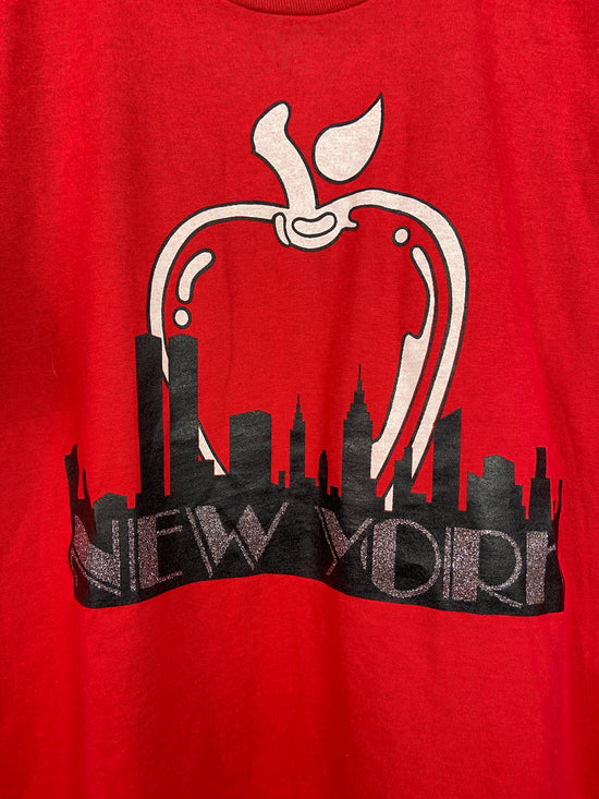 VTG New York Red Skyline Tee Sz XL