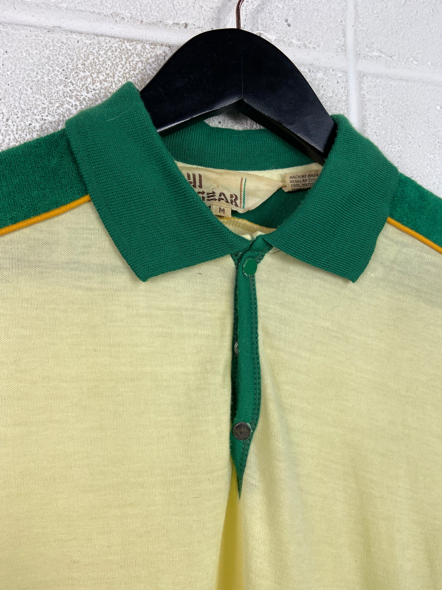 VTG Hi Gear Yellow Polo Shirt Sz M
