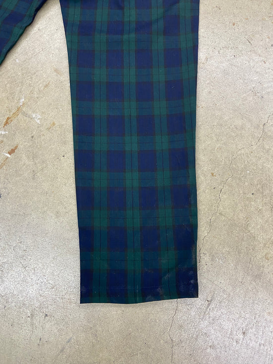 Preowned Stussy Bryan Pant Green Plaid Pants Sz L