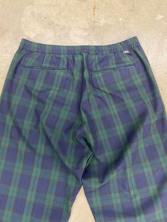 Preowned Stussy Bryan Pant Green Plaid Pants Sz L