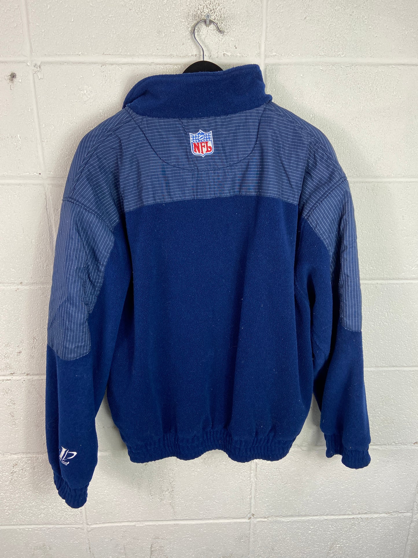 VTG Logo Athletic Denver Broncos Quarter Zip Fleece Sz L