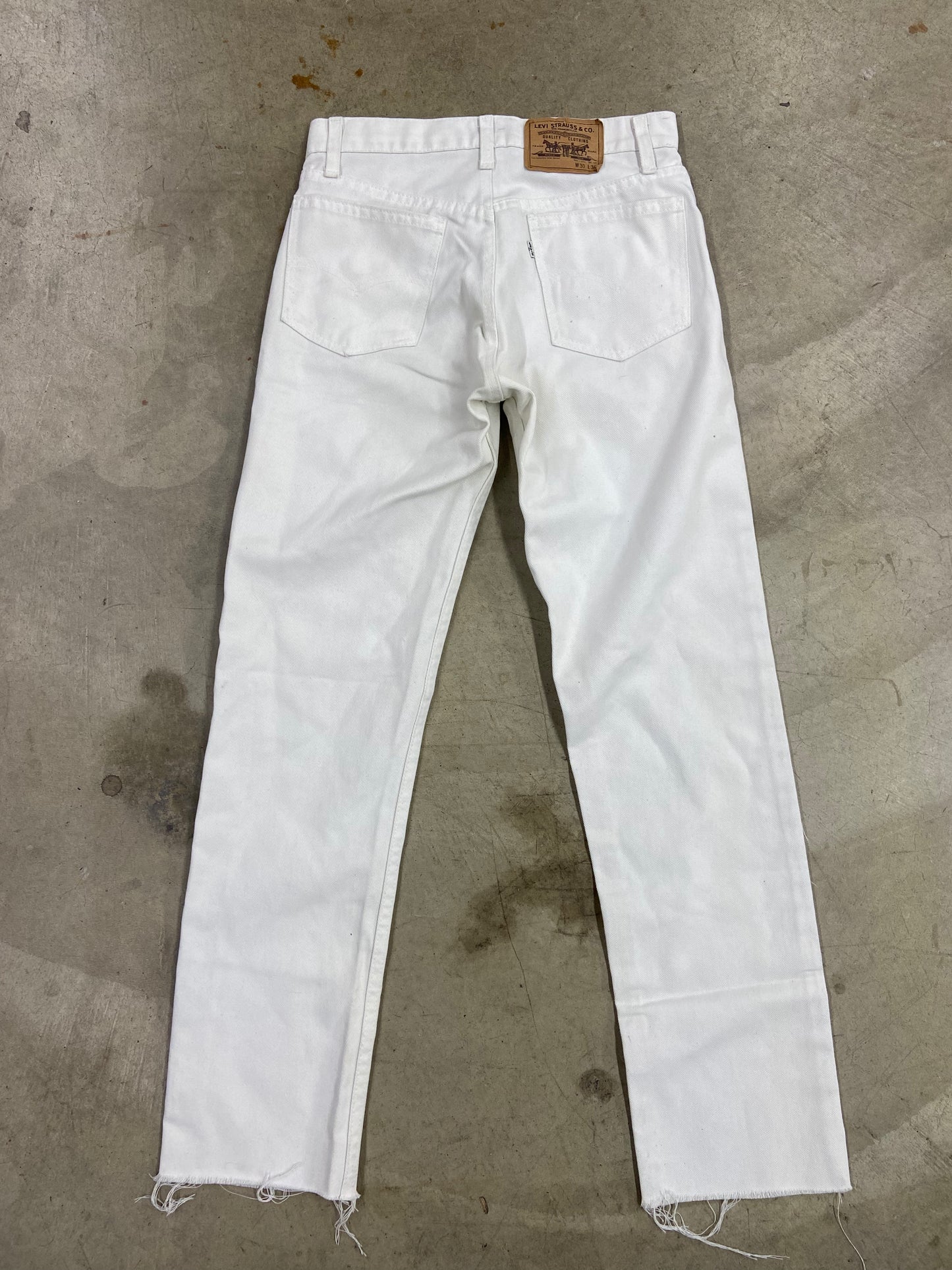 Vtg Levi's White Tab White Jeans Sz 30x34