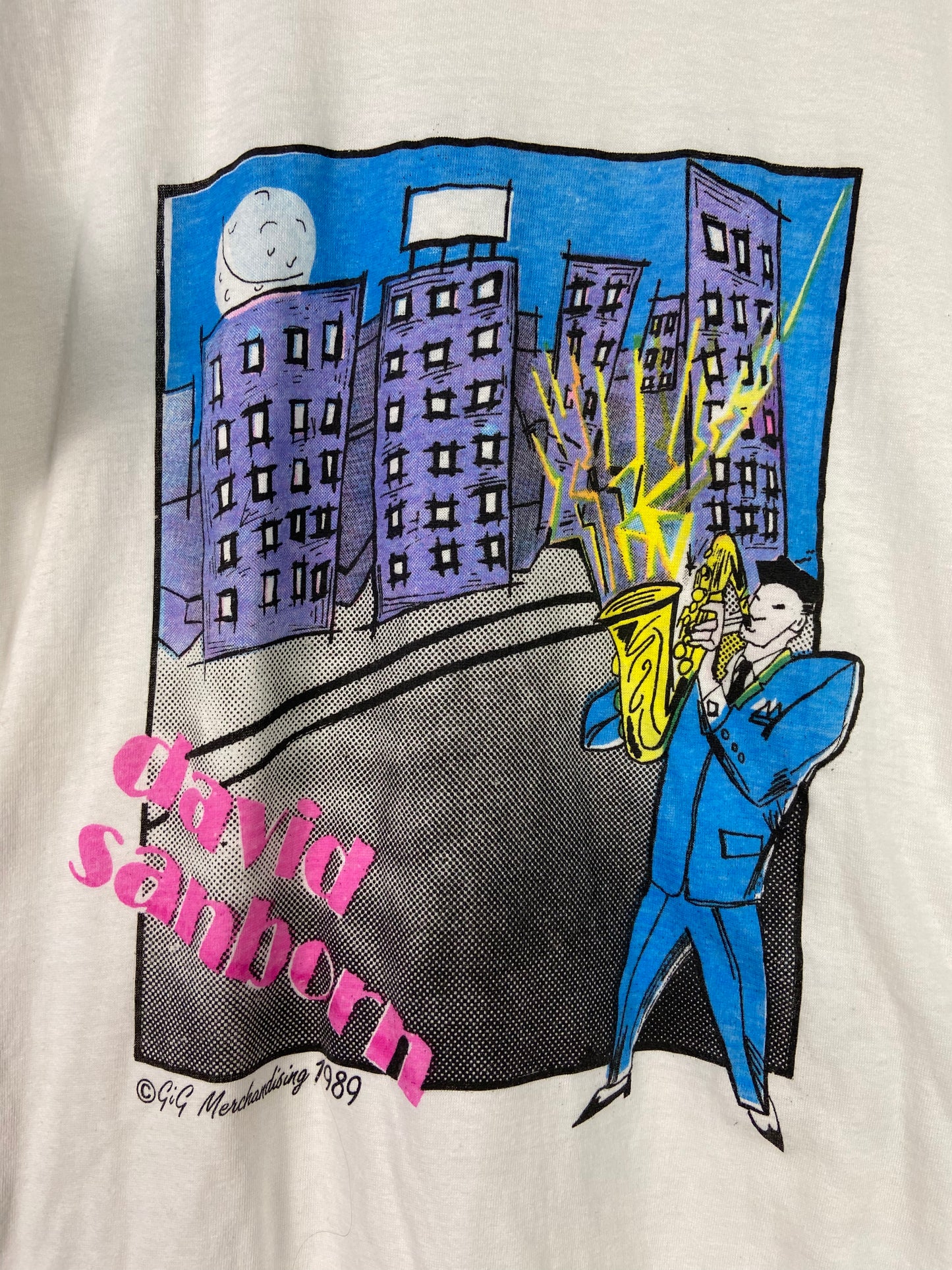 VTG David Sanborn Painting 1989 Tee Sz M