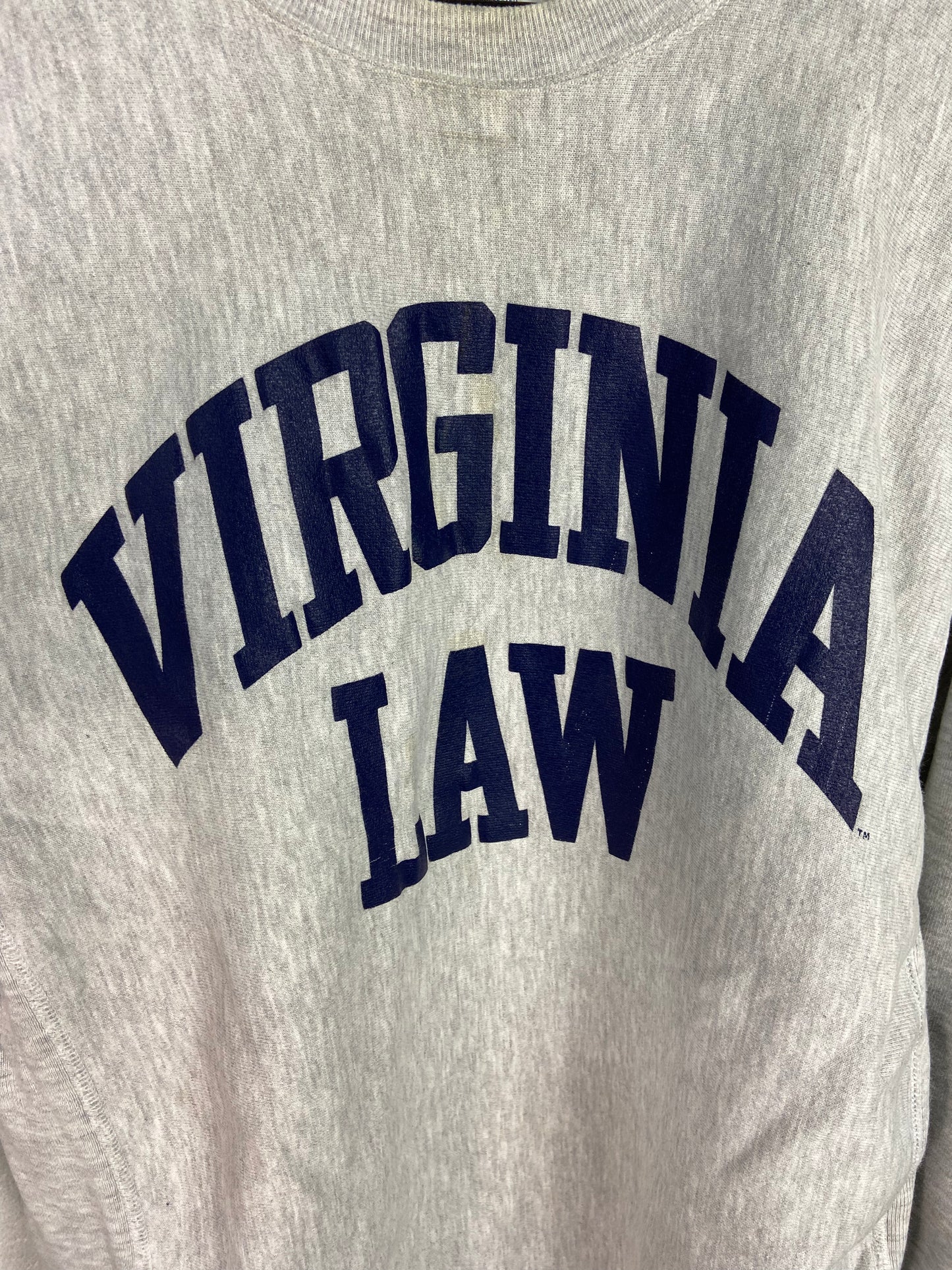 VTG Virginia Law Champion Reverse Weave Sweater Sz XL