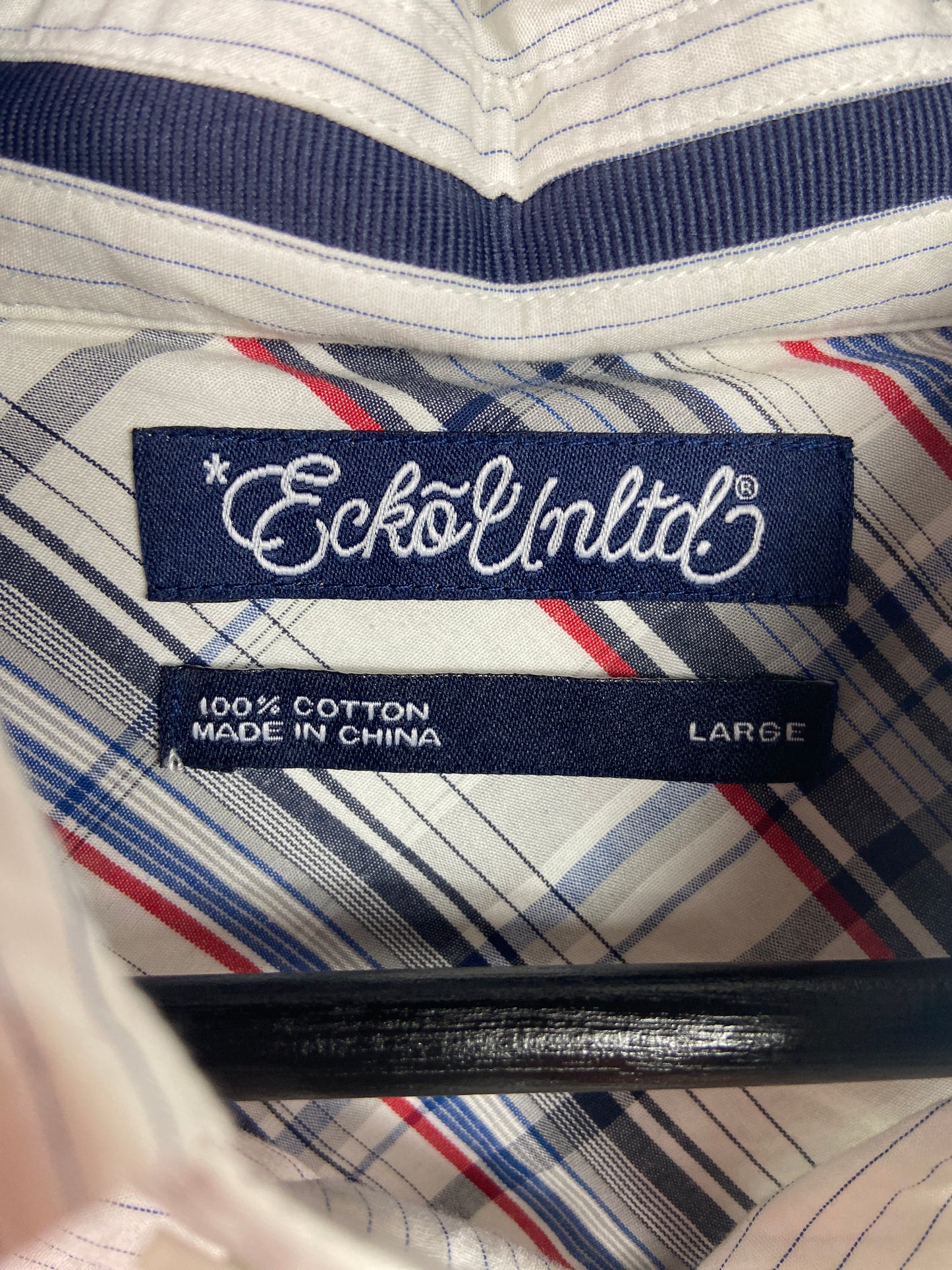 Y2K Ecko Unlted Striped L/S Button Up Shirt Sz L/XL
