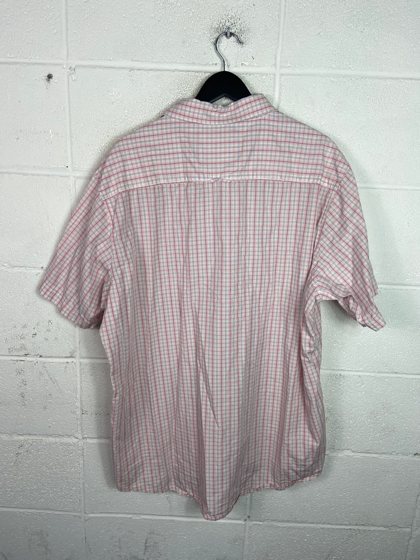 Y2K Ecko Unlted Pink Plaid Button Up Shirt Sz XXL