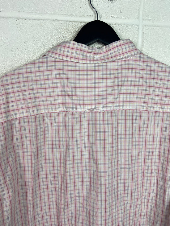 Y2K Ecko Unlted Pink Plaid Button Up Shirt Sz XXL
