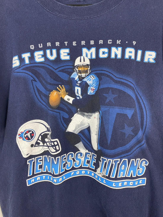 VTG Steve Mcnair Quarterback Portait Tee Sz L