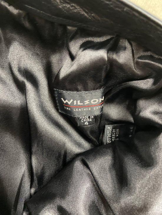 VTG Wilsons Black Leather Pants Sz 27x32