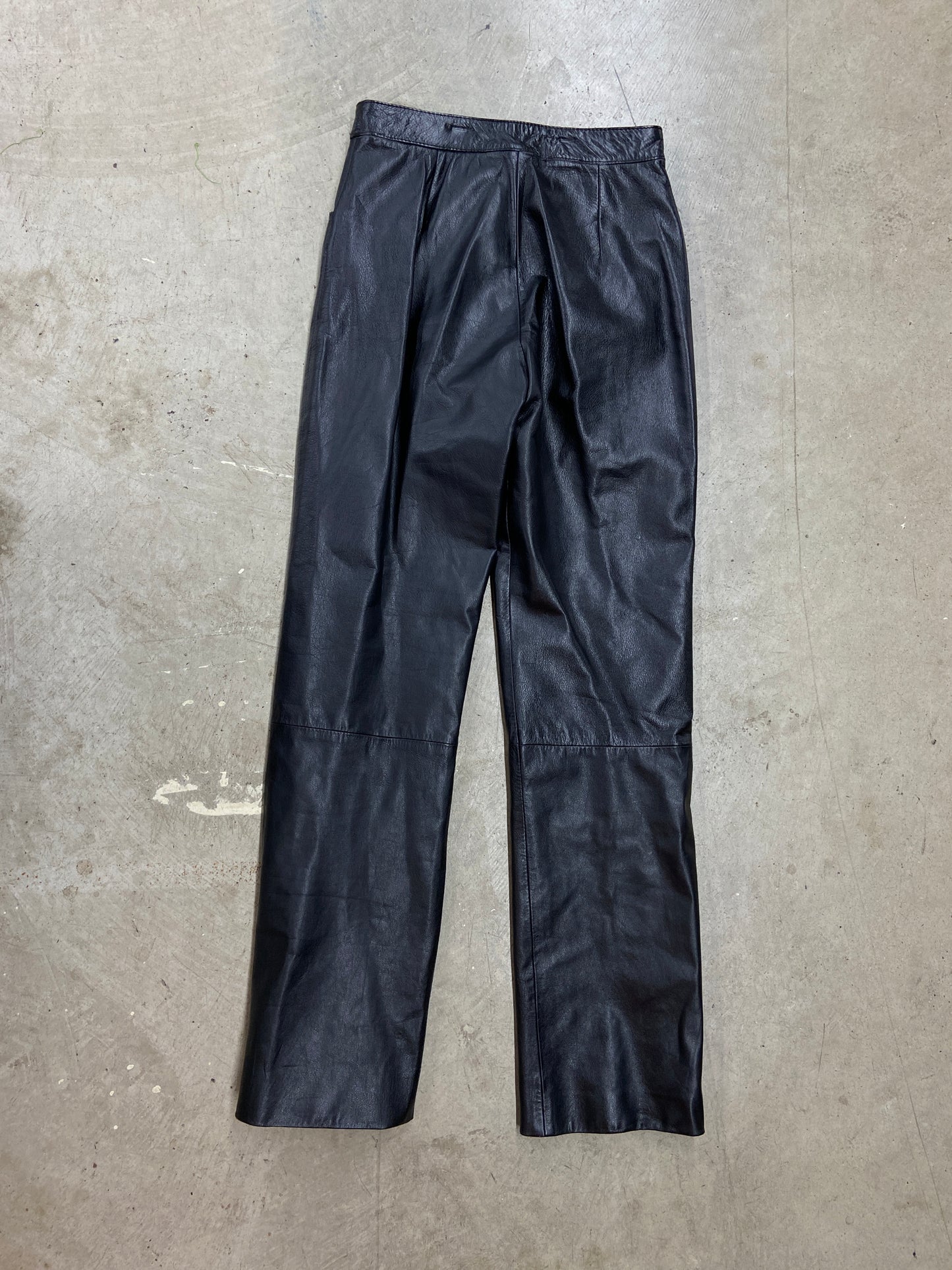 VTG Wilsons Black Leather Pants Sz 27x32
