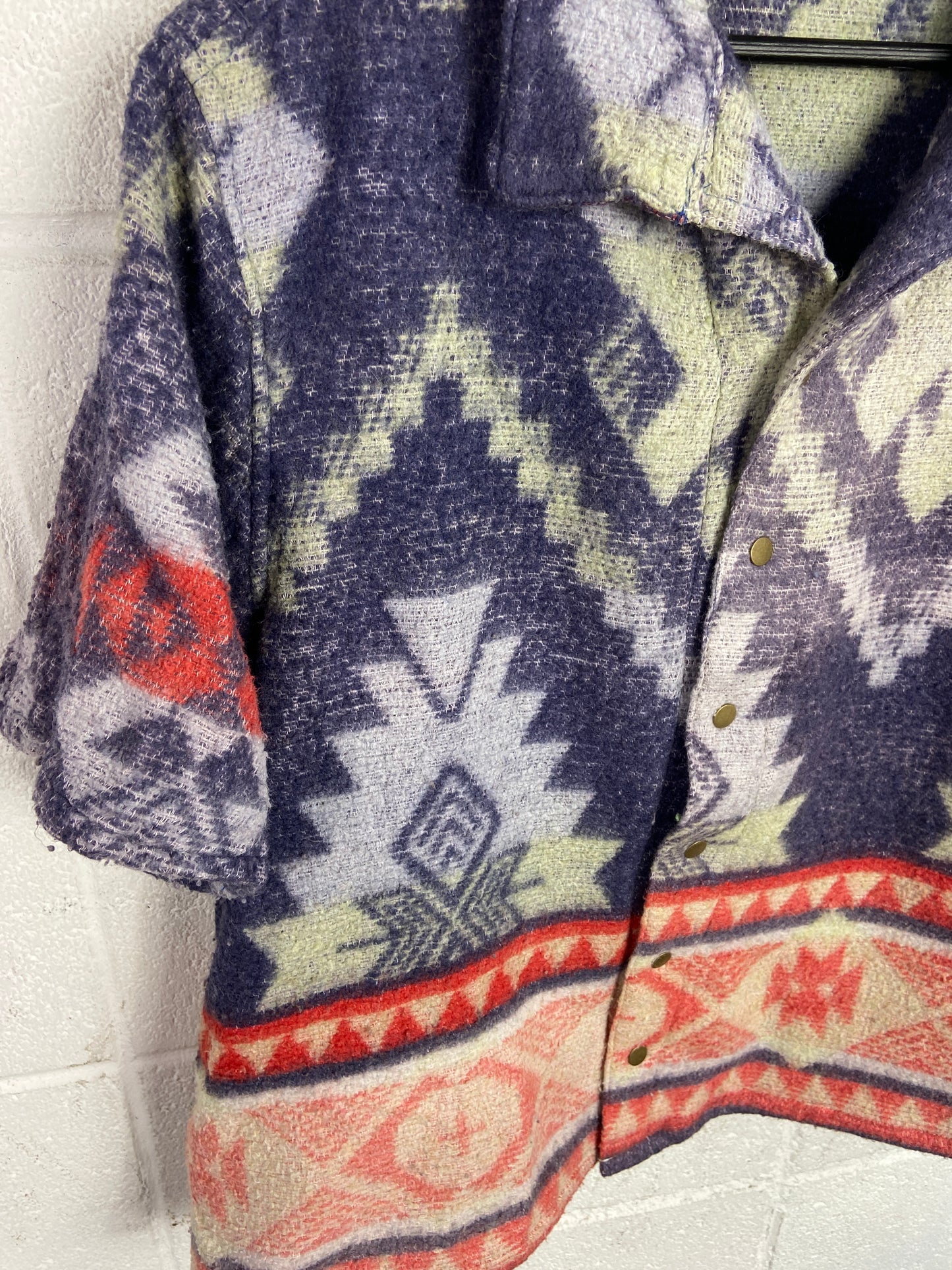 VTG Reworked Purple Southwestern Button Up Shirt by David Turner Sz Med