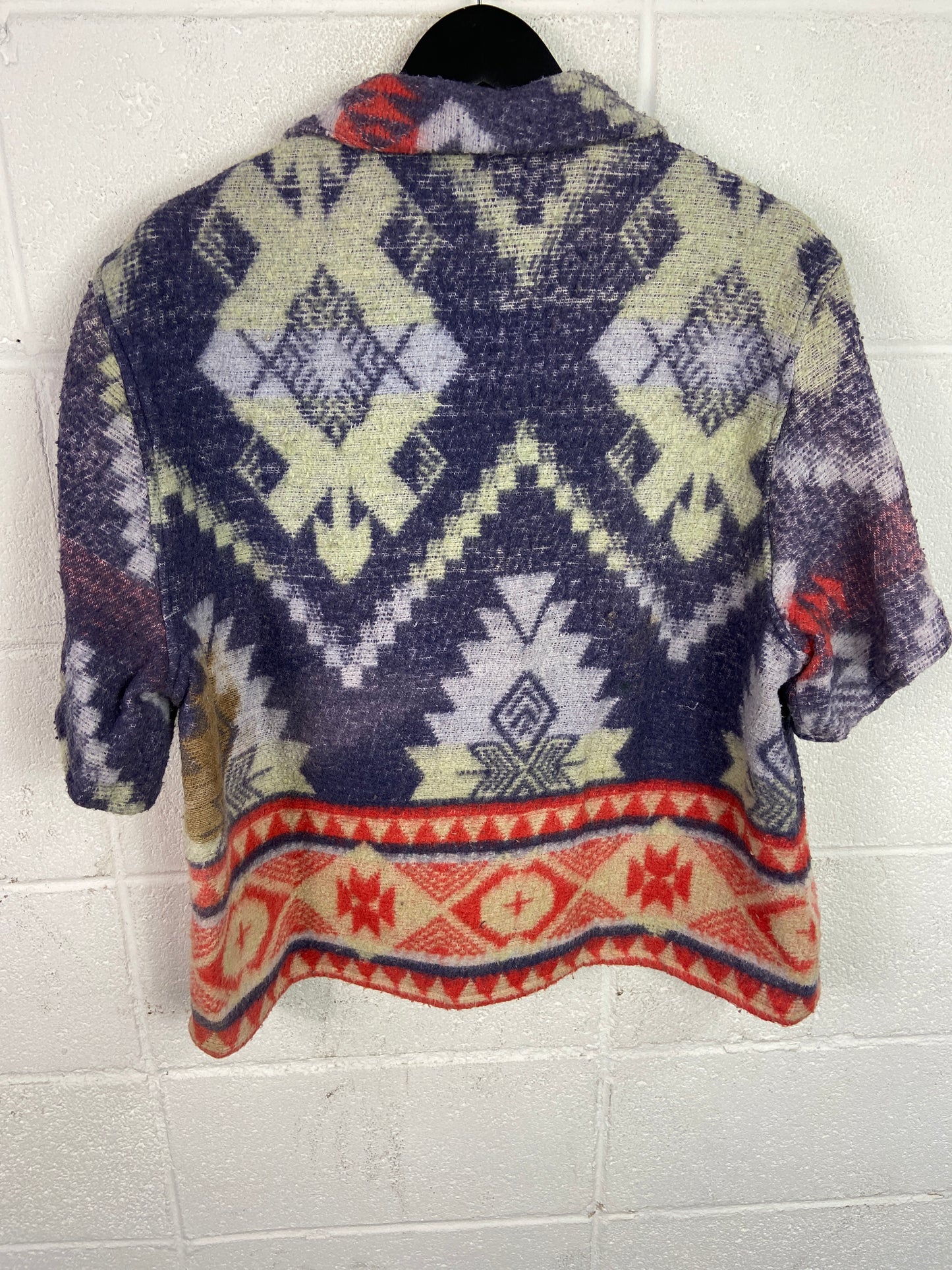 VTG Reworked Purple Southwestern Button Up Shirt by David Turner Sz Med