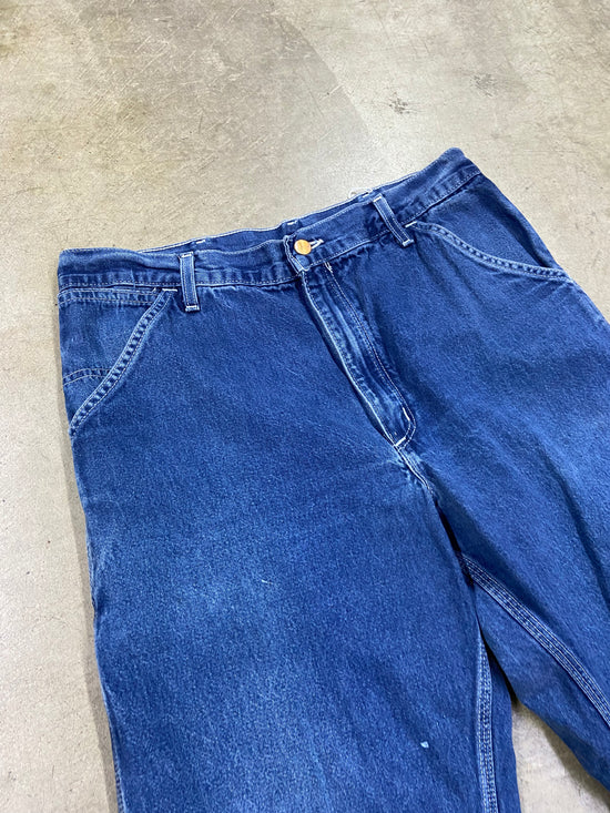 VTG Carhartt Dark Wash Denim Pants Sz 36x30”