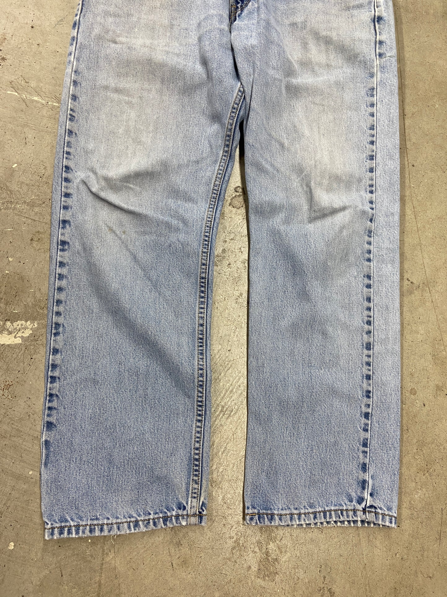 Y2K Levi's 505 Straight Leg Light Wash Denim Jeans Sz 34x30