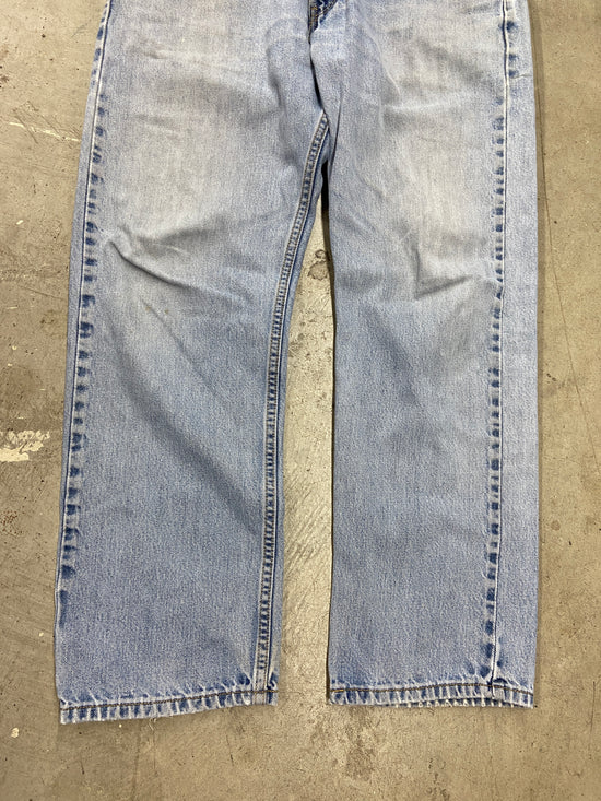 Y2K Levi's 505 Straight Leg Light Wash Denim Jeans Sz 34x30