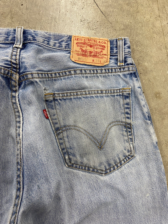 Y2K Levi's 505 Straight Leg Light Wash Denim Jeans Sz 34x30