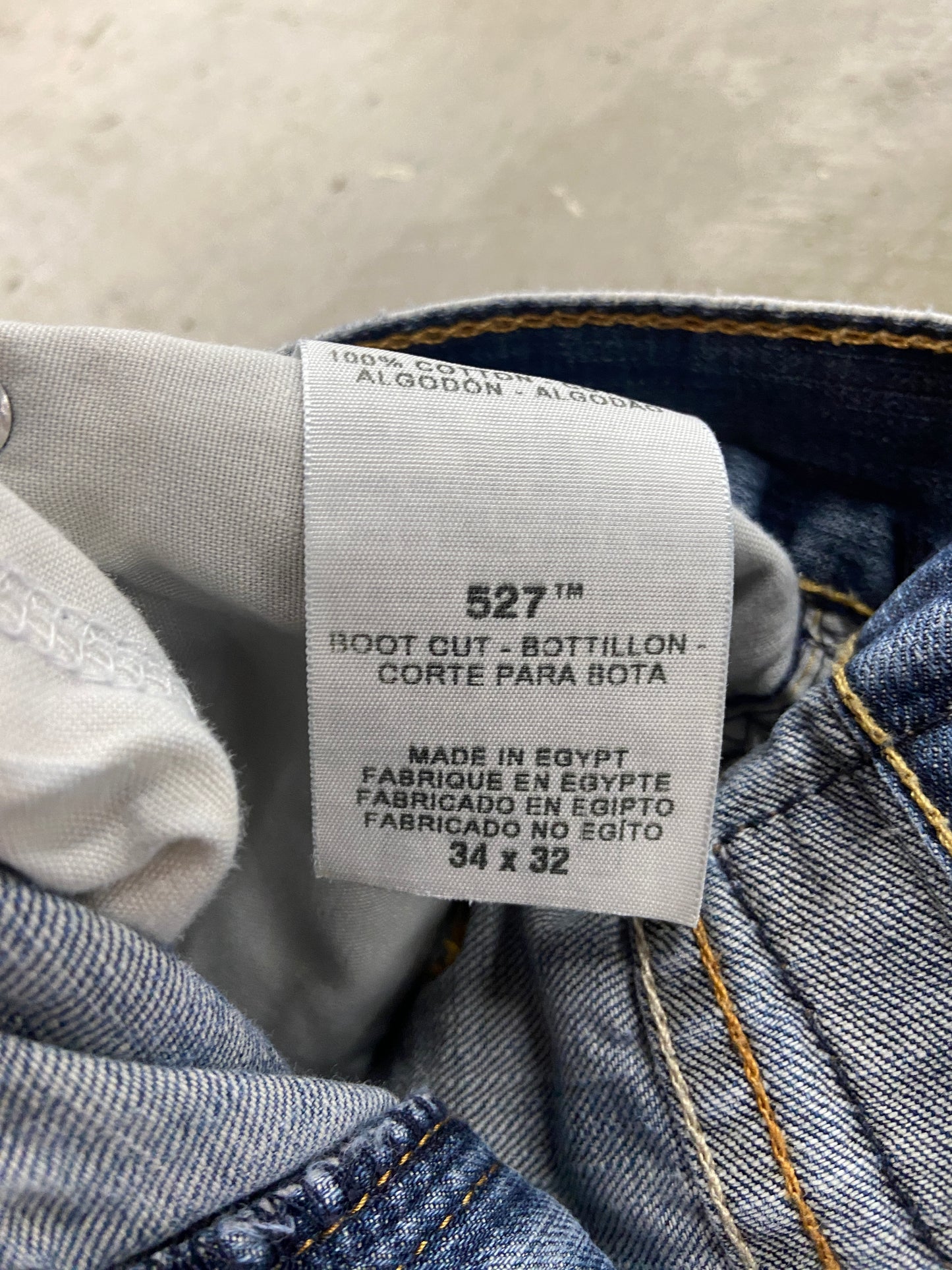 VTG Levi's 527 Bootcut Blue Denim Jeans Sz 34x32