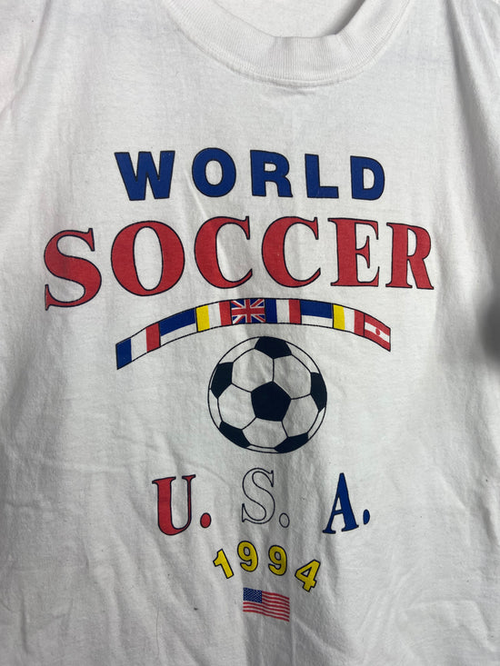 VTG World Soccer USA 1994 Tee Sz L