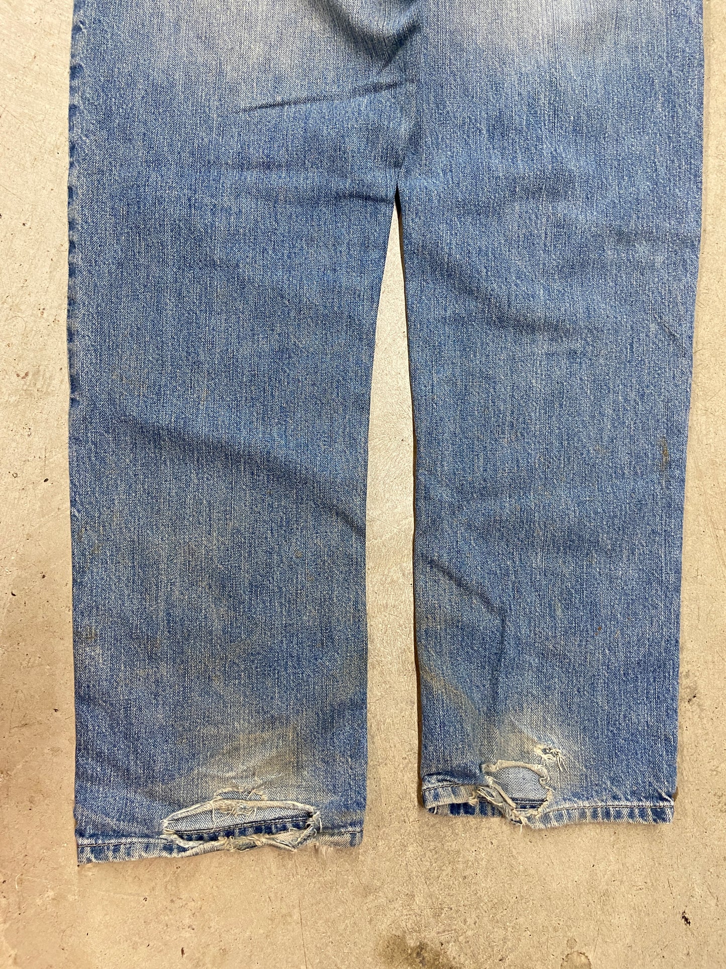 Y2K Tommy Hilfiger Mud Wash Baggy Denim Jeans Sz 36x30